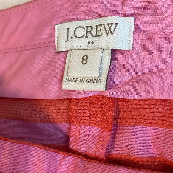 J.Crew Womens Pink and Red Striped Mini Skirt Size 8 - Picture 9 of 11